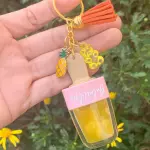 Pineapple vibes keychain
