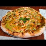 Pizza de Camarones al Ajillo