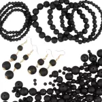 Perlas negras mate (plásticas)