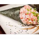 Temaki cru salmão cru e cream cheese