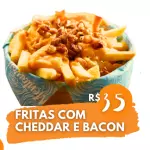 FRITA COM CHEDDAR E BACON
