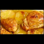 POLLOHORNEADO EN SALSA DE COCO