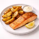 Salmón con Papas Rústicas