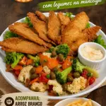 Filé de Tilápia empando com legumes