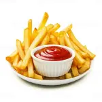 3. Papas fritas con salsa agridulce