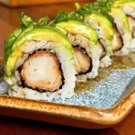 Uramaki shrimp avocado