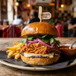 Cochinita Burger + Papas
