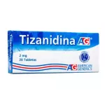 TIZANIDINA 2MG CAJA X 20 TABLETAS