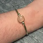 Brazalete Rígido Cuarzo rosa