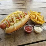 Super hot dog con papas