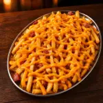 BATATA FRITA COM CHEDDAR E BACON