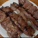 Espetinho simples de coração bovino