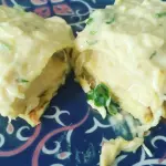 Panqueca de frango ao molho branco
