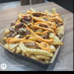 Batata frita 600g com bacon e chedda