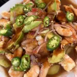 AGUACHILE CON CAMARÓN COCIDO