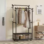 Rack ropa con canasta