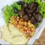 Carne Do Sol Com Farofa e Salada