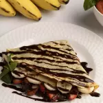 Crepa de nutella banano y fresa