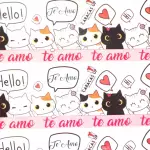 Papel de Regalo Te Amo Cat (65x48)