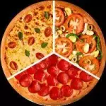 1 PIZZA (3 SABORES)