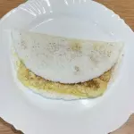 Tapioca de banana, queijo e canela