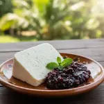 Queso campesino con dulce de mora