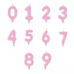 Vela Número (na cor Rosa)