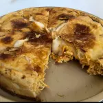 Fatia frango com requeijão