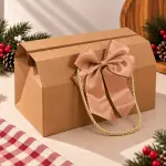 Caja Kraft con cordon y lazo #8161XL