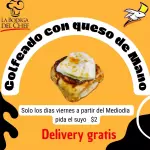 Golfeado con queso de mano