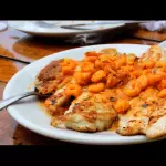 Filé de Peixe ao Molho Camarão Parmê