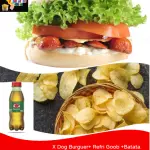 1x Dog Burguer+ Batata Chip +Goob