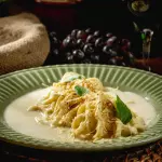 FETTUCCINE AL QUATRO QUEIJOS
