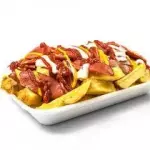 Salchipapas.