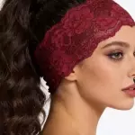 Banda cabello vino encaje