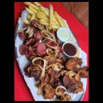 PORÇÃO DE FRANGO + CALABRESA +FRITAS