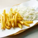 Porção de Arroz com Batata Frita