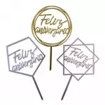 Topo Bolo de Acrílico