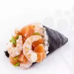 Salmão e camarão
