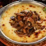 Queso  fundido c /champiñon natural
