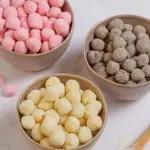 Pipocas gourmet no saquinho