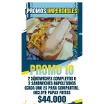 (10) 2 SANDWICHS PARA COMPARTIR