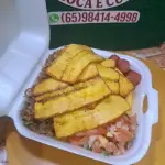 Cuscuz carne seca com banana