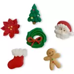 Mini figuras Navidad Royal Icing 12u
