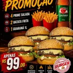 4 Prime Salada 2 Batata 1 Guaraná 1L
