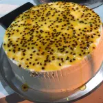 Fatia de torta de Maracujá