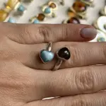 Anillo doble corazón plata 925