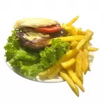 Chorizo especial al pan con fritas