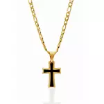 Gold&Black Cross Necklace