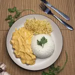 Combo strogonoff frango + coca lata